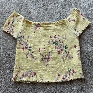 Kendall & Kylie Yellow Floral Croptop
